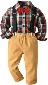 img 3 attached to 🎄 Adorable Christmas Toddler Outfits: Boys' Clothing with Suspenders