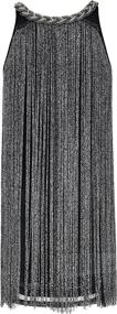 img 2 attached to 💃 Kayamiya Vintage Swing Long Tassel Fringe Ballroom Dance Cocktail Dress for Women - Flapper Dresses 1920s Gatsby Style