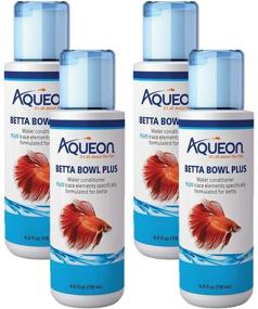 img 3 attached to 🐠 Aqueon 4 Pack Betta Bowl Plus Water Conditioner & Dechlorinator - 4 Fl Oz Each