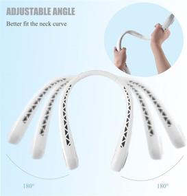 img 1 attached to 360° Cooling Fan - Lysefoss Hands Free Bladeless Neck Fan, Portable Neck Fan for Outdoor, Headphone Design, USB Rechargeable Personal Neck Fan with 3 Wind Speeds