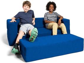 img 4 attached to 🪑 Large Fuchsia Ottoman for Kids - Jaxx Zipline Ottoman - Kids' Home Store