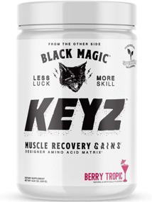 img 4 attached to Black Magic Keyz Amino Acid Matrix: Boost Muscle Recovery & Endurance with EAA's, BCAA's, Taurine - Keto, No Sugar, Caffeine Free! Berry Topic - 14.81 oz