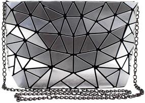 img 1 attached to Sherry Holographic Shoulder Geometric Crossbody Women's Handbags & Wallets for Shoulder Bags