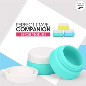 img 2 attached to Leak-proof Travel Container Sets: Silicone & PP Cream Jars for Toiletries, 🧴 Makeup, and Body Creams - BPA Free Bottles with Hard Sealed Lids (9 Jars)