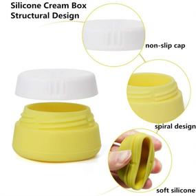img 1 attached to Leak-proof Travel Container Sets: Silicone & PP Cream Jars for Toiletries, 🧴 Makeup, and Body Creams - BPA Free Bottles with Hard Sealed Lids (9 Jars)