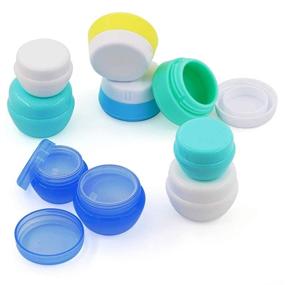 img 4 attached to Leak-proof Travel Container Sets: Silicone & PP Cream Jars for Toiletries, 🧴 Makeup, and Body Creams - BPA Free Bottles with Hard Sealed Lids (9 Jars)