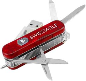 img 1 attached to 🔧 Swiss Eagle Multi-Tool Army Knife with 64 GB USB Drive - Compact Pocket Gadget Featuring 5 Essential Tools