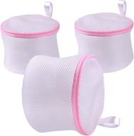 kereith 3pack delicate bra washing bags - large size lingerie laundry bags for washing machine & dryer - protect and preserve bras with bra saver bag (3pack white bra bag) logo