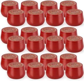 img 4 attached to 🕯️ 24Pcs Apsung Candle Tins, 8oz Candle Cans Jars for DIY Candle Making, Round Containers with Lids for Arts Crafts, Storage and Holiday Gifts - Red