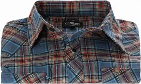 img 1 attached to 👕 Turquoise Checkered Brushed Gioberti Western Shirts for Men