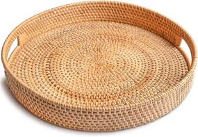 img 4 attached to Handwoven Handles Storage Platters Serving