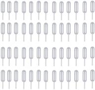 60pcs plastic squeeze transfer pipettes dropper liquid injector for cupcake strawberries - 4ml dessert pipettes (white) logo