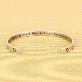 img 2 attached to Personalized Bracelets for Women and Girls - Funny Quote Mantra Jewelry Gifts for Best 💍 Friend, Mom, Daughter, Son, Sister, Niece - Birthday or Mothers Day Present in a Gift Box