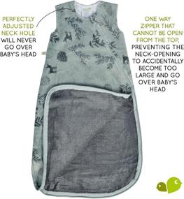 img 3 attached to Perlimpinpin Baby Winter Sleep Sack - Plush 1.5 TOG Swaddle Blanket - Cozy & Sustainable Option for Colder Months - Forest Print - 18-36 Months