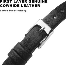 img 1 attached to 🖤 ZUKVYE Leather Bands: Stylish Replacement Straps for Bond Touch Bracelet - Slim and Genuine Leather, Suitable for Women and Men (Black New)