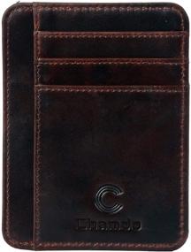 img 4 attached to 👝 Chamdo Minimalist Wallets: Sleek and Stylish Genuine Leather Wallet for Men's Dark Accessories