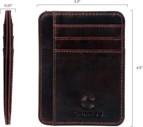 img 3 attached to 👝 Chamdo Minimalist Wallets: Sleek and Stylish Genuine Leather Wallet for Men's Dark Accessories