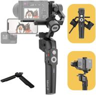 📷 moza mini p gimbal handheld stabilizer for smartphone, mirrorless camera, and action cameras up to 1.98lb - ideal for travel, adventure, filmmaking, and capturing with a 20h runtime! includes one year warranty. logo