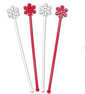 snowflake christmas swizzle cocktail sticks logo