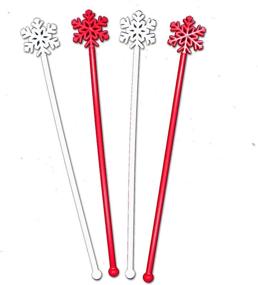 img 1 attached to Snowflake Christmas Swizzle Cocktail Sticks