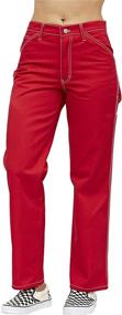 img 3 attached to 👖 Dickies Juniors Relaxed High Rise Carpenter Pants & Capris for Girls' Fashion