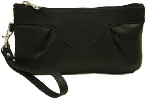 img 3 attached to 🌈 Stylish Piel Leather Rainbow Wristlet in Black for Women, One Size: A Perfect Fashion Accessory!