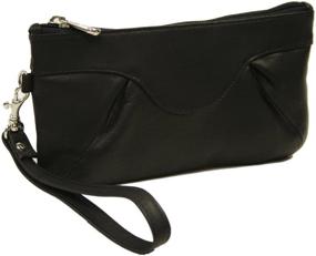 img 2 attached to 🌈 Stylish Piel Leather Rainbow Wristlet in Black for Women, One Size: A Perfect Fashion Accessory!