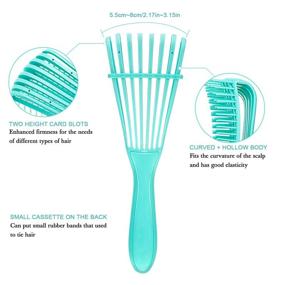 img 2 attached to 💁 Detangling Brush for Afro-American/African Textured Hair 3a to 4c - Kinky, Wavy, Curly, Coily, Wet, Dry, Oily, Thick, Long Hair - Knots Detangler - Easy to Clean (Pink/Green)