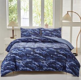 img 4 attached to Comforter Pillowcase Camouflage Breathable Microfiber Kids' Home Store