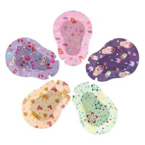 img 2 attached to EGOOL Cute Eye Patches - Adhesive Eye Patches 50 Pack Breathable Eye Pad for Girls - Colorful & Fun Designs - Individually Wrapped Eye Patches for Kids - Regular Size