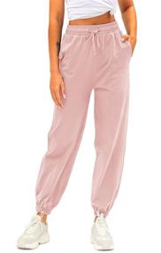 img 4 attached to Sweatpants Waisted Pockets Athletic Joggers Sports & Fitness and Running