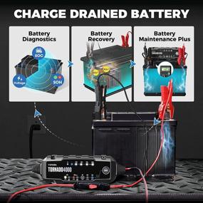 img 1 attached to 🔌 Automotive Trickle Charger - TOPDON TORNADO4000 4.0Amp for 6V 12V AGM, Deep Cycle Lithium ion Batteries - Smart Auto Charger Battery Maintainer Desulfator with Temperature Compensation