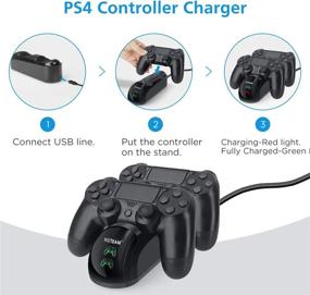 img 3 attached to ⚡ Fast-Charging PS4 Controller Charger Stand for PS4/PS4 Slim/PS4 Pro Controller - Upgraded Black Docking Station