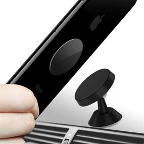 img 2 attached to 📱 2-Pack Magnetic Phone Car Mount - Dashboard Phone Holder with Powerful Magnet, 360° Rotation - Fits iPhone Xs Max XR X 8 7 6S 6 Plus and Most Smartphones (Silver)