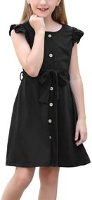 img 4 attached to 👗 GORLYA Ruffle Vintage Pockets GOR1022: Elegant Girls' Clothing for Dresses