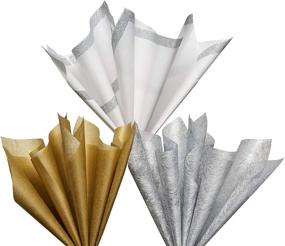 img 4 attached to 🎁 Papyrus Metallic Tissue Paper Trio Pack - 12 Sheets