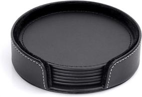 img 3 attached to Enhance Your Tabletop Experience with Restlandee Leather Coasters Coaster Furniture