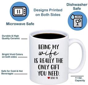 img 2 attached to 🎁 Hilarious MyCozyCups Novelty Coffee Mug - Being My Wife Is Really The Only Gift You Need! Perfect Gift for Wives, 11oz