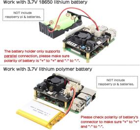 img 2 attached to 🔌 Geekworm Raspberry Pi UPS HAT X708: Максимальное питание 5.1V 8A с безопасным отключением и автоматическим включением питания