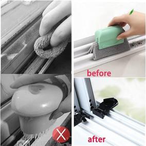 img 3 attached to 🪟 6 Pcs Magic Window Cleaning Brush Set for Effective Window Groove Cleaning - Strong Cleaning Ability, Quick Clean for Corners and Crevices - Reusable, Easy-to-Clean, and Convenient Storage