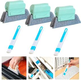 img 4 attached to 🪟 6 Pcs Magic Window Cleaning Brush Set for Effective Window Groove Cleaning - Strong Cleaning Ability, Quick Clean for Corners and Crevices - Reusable, Easy-to-Clean, and Convenient Storage