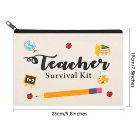 img 1 attached to 🎁 Practical 8-Piece Makeup Pouch Set: Ideal Teacher Appreciation Gifts for Organized Teachers!