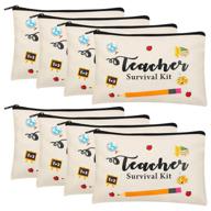 🎁 practical 8-piece makeup pouch set: ideal teacher appreciation gifts for organized teachers! logo