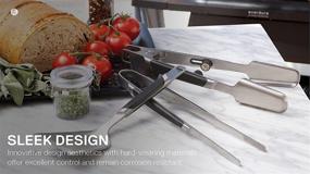 img 2 attached to 🔥 Premium Medium Grilling Tweezers by Everdure: Brushed Stainless Steel, Soft Grip Handle and Lightweight for Perfect Precision Handling of Small Items on the Grill or Cooktop