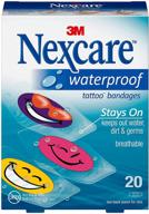 nexcare tattoo waterproof bandage: 20 count, one size - long-lasting protection for your tattoo logo