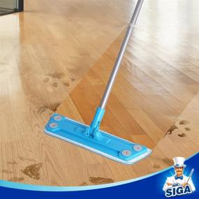 img 3 attached to 🧹 Efficient Cleaning with MR.SIGA Microfiber Floor Mop - Includes 1 Free Microfiber Refill - Pad Size 43 x 14cm