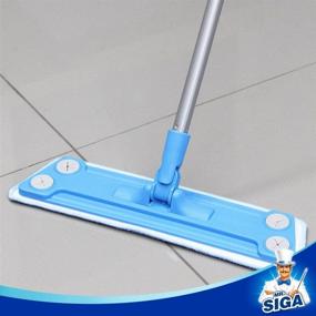 img 2 attached to 🧹 Efficient Cleaning with MR.SIGA Microfiber Floor Mop - Includes 1 Free Microfiber Refill - Pad Size 43 x 14cm