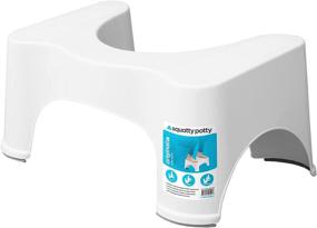 img 2 attached to 🚽 Squatty Potty 9 Inch Height: The Original Bathroom Toilet Stool, White – Pack of 1