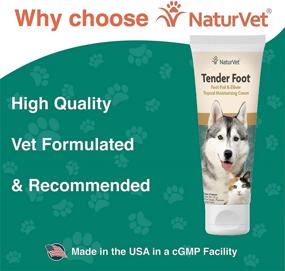 img 1 attached to 🐾 NaturVet Tender Foot: 5 oz Multi-Vitamin Cream for Foot Pad Protection, Repair & Restoration - Softens Calloused Elbows - Dogs & Cats