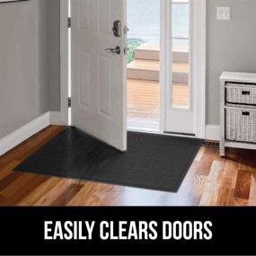 img 2 attached to 🦍 Gorilla Grip Durable Indoor Door Mat for Entryway - Large Size, Quick Dry Boot Scraper and Heavy Duty Doormat in Black